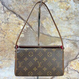 Louis Vuitton Recital Shoulder Bag Monogram Brown Handbag